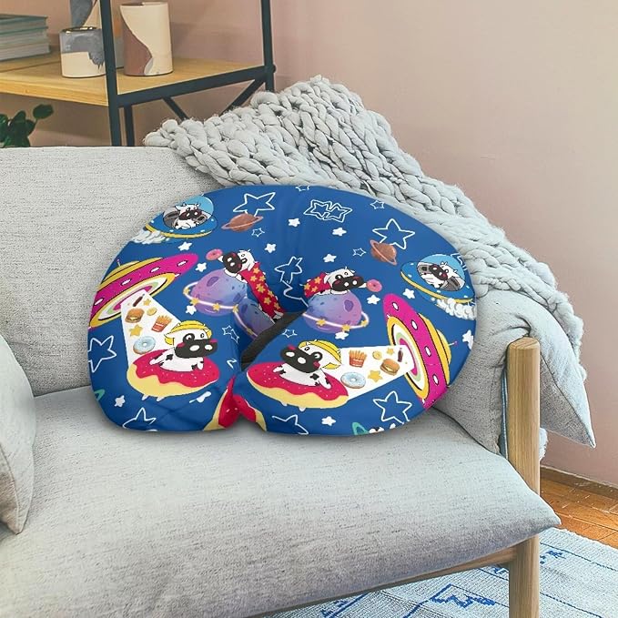 Spaceship Breastfeeding Pillow Cover with Hidden Zip Washable Soft and Gentle on Baby's Skin Suitable for Newborn Breastfeeding Easy to Use and Clean（Pillowcase Only）