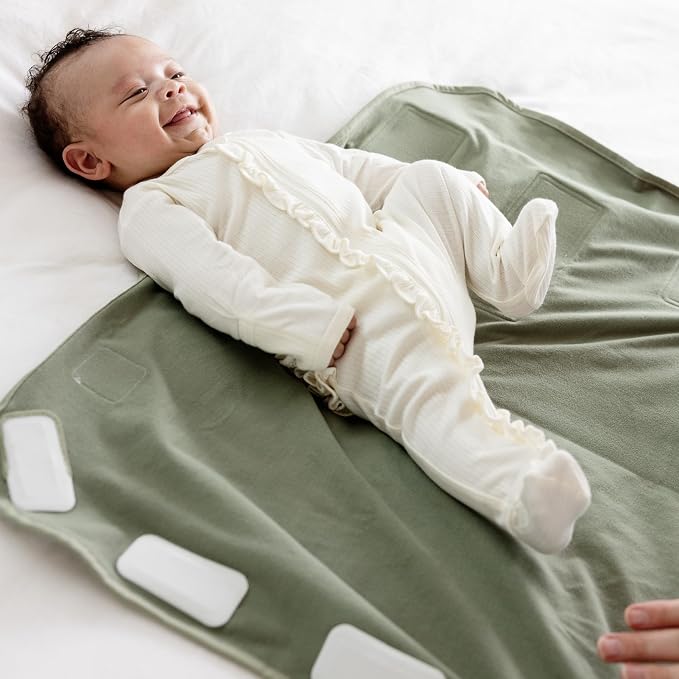 The Ollie Swaddle – Adjustable Baby Swaddle for Newborns | Pediatrician-Approved for Safe Sleep | Easy Closure | Arms-Out | Lightweight, Machine-Washable | Easy Diaper Access