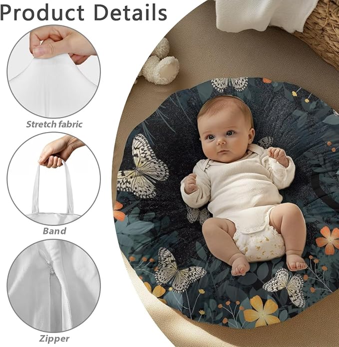 Cute Black Cat Nursing Pillow Cover for Breastfeeding Pillow Ultra Soft and Cozy Nursing Pillow Slipcovers,Nice Newborn Gift Best Choice for Mom or Baby Pillow Not Included