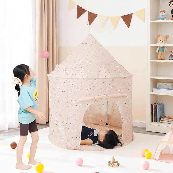 Pop Up Kids Play Tent | Children Indoor Castle Playhouse for Toddlers, Boys & Girls, Age 3-10 |, 41" x53"