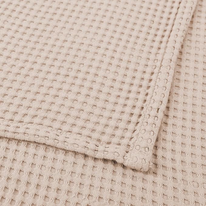 36” X 40” Inches Cooling Baby Waffle Weave Blanket, Ultra-Soft Lightweight Receiving Blanket for Newborn, Breathable Comfortable Baby Swaddle Blanket for Boys and Girls(Oat)