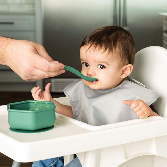 Tiny Twinkle Silicone Suction Bowl with Lid for Baby and Toddler - 100% Silicone - BPA Free - Microwave Safe - Suction Bowls For Baby, Snack Containers For Toddlers (Coral)