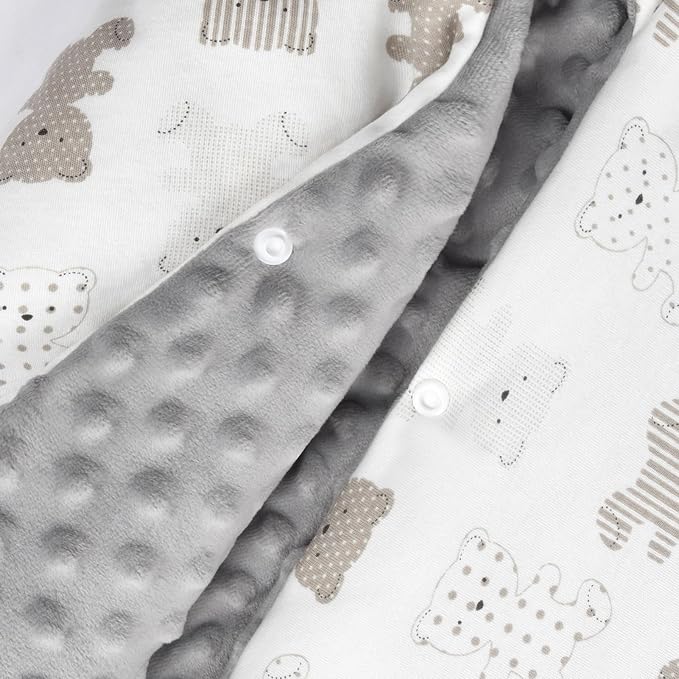 Bebamour Winter Car Seat Cover and Baby Swaddle Blanket - Newborn Wrap for Girls Boys, Warm Winter