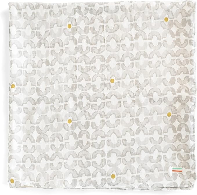Organic Muslin | Cotton Blanket, Kids, Baby, Quilt, Triple Layer Muslin, Bed, Crib, GOTS Certified, Organic Cotton (Graphic)