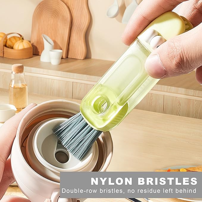 4 in 1 Gap Cleaning Brush Set Portable Cup Lid Cleaner Multifunctional Bottle Cleaning Tools for Kitchen Office Home