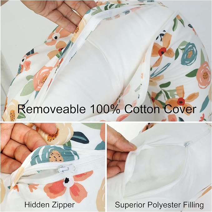 Nursing Pillow Cover,Breastfeeding Pillow Covers for Mom, Easy Clean Cover, ONLY Cover Without Pillow (Dinosaur Cover)