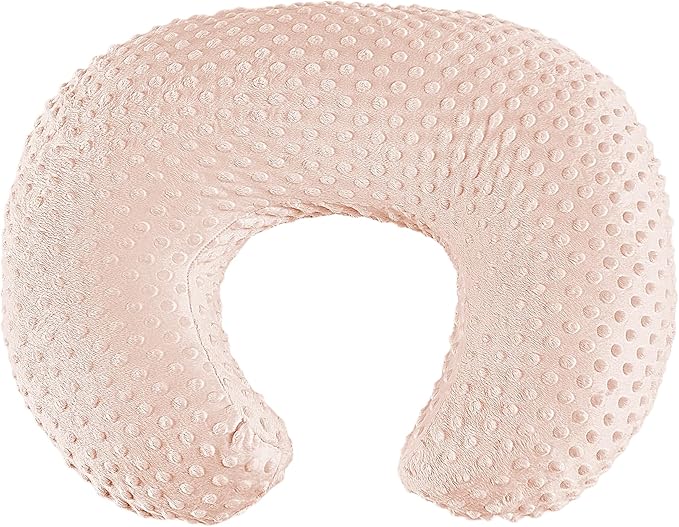 Nursing Pillow for Bottle and Breastfeeding, Ergonomic Comfort Nursing Essentials for Mom and Baby, Feeding Support Pillow with Removable Cover, Easier and Healthier Nursing (Light Pink)