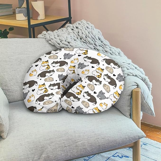 Cute Dogs Nursing Pillow Cover Stretchy Removable Cover for Breastfeeding Pillow Cute Dogs Comfortable Slipcover for Baby Girl and Boy Washable & Breathable