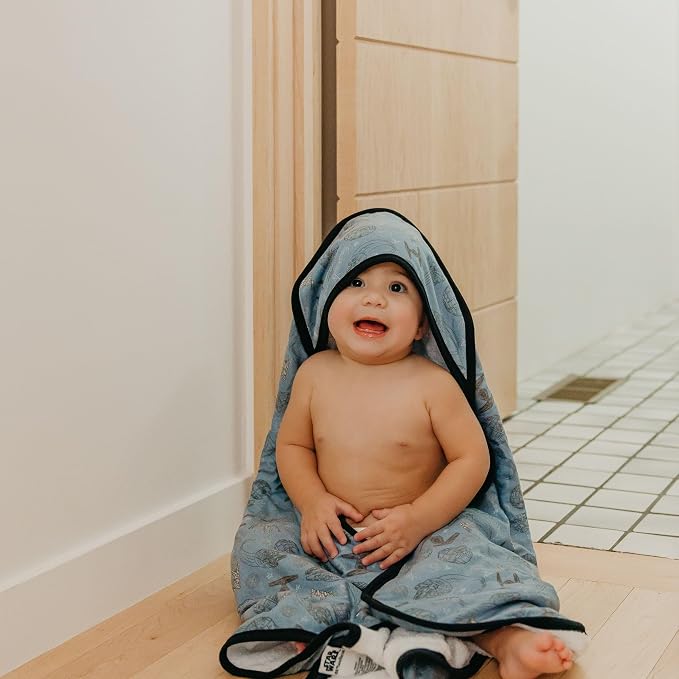 Copper Pearl Premium Knit Hooded Bath Towel Starships