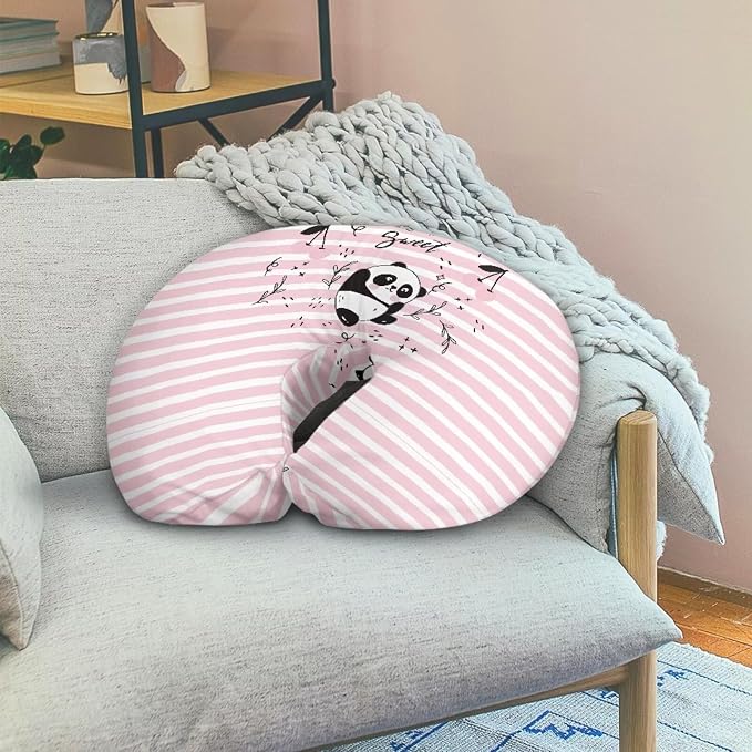Panda Strip Nursing Pillow Cover for Breastfeeding Pillow, Ultra Soft and Cozy Nursing Pillow Slipcovers Good Choice for Mom or Baby