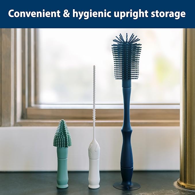 Dr. Brown's Silicone Cleaning Brush Set with Bottle, Spout, and Straw Brush, 3 Brushes to Clean Baby Bottles, Spouts, Nipples, and Straws, BPA Free ??36-Pack