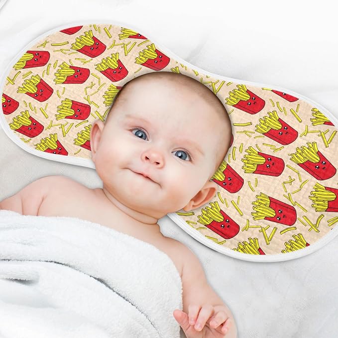 vvfelixl Colorful French Fries Burp Cloths for Baby Boy Girls Baby Washcloths Burp Rags 1 Pack