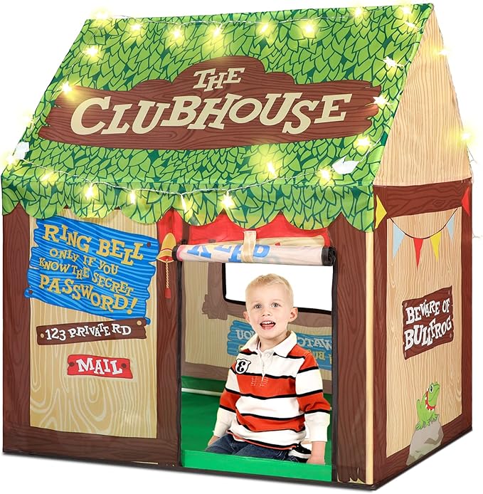 Kids Play Tent Indoor for Toddlers: with Star Lights Playhouse - Boys Girls Christmas Birthaday Clubhouse Tent Toys