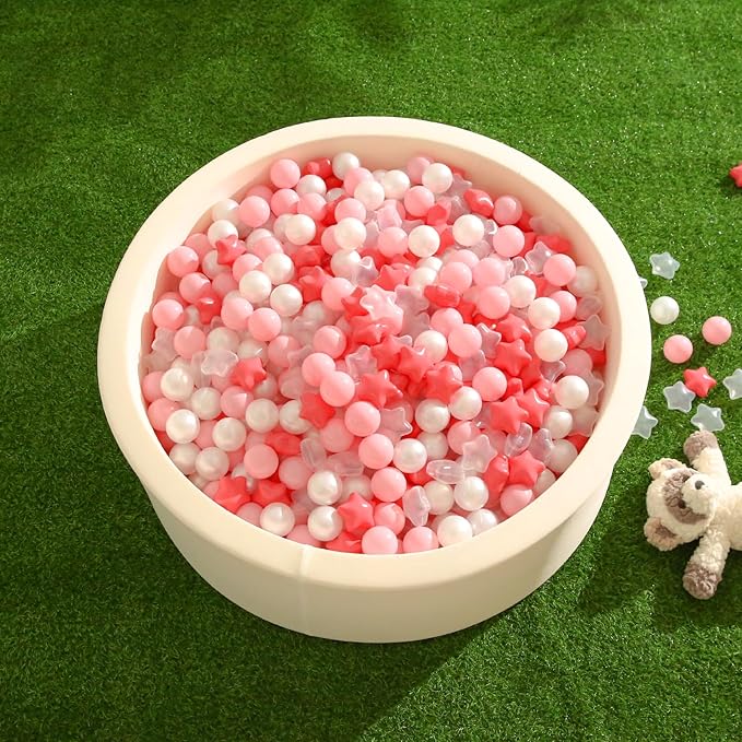 TRENDPLAY Star Ball Pit Balls 50 100 200 500 for Toddlers - Ball Pit Ball Shapes for Boys Girls Fun, Birthday Party, Christmas Decoration