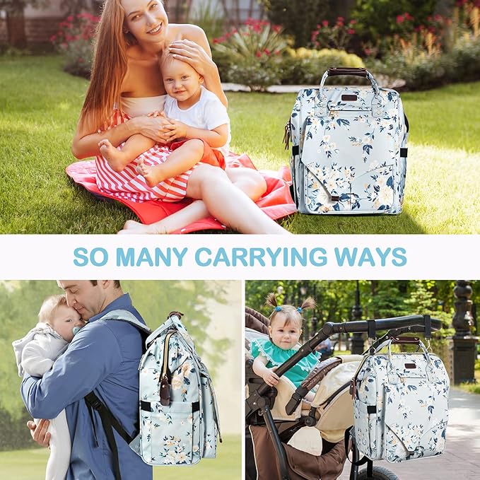 LitBear Diaper Bag Backpack, Fashion Large Capacity Multifunction Nappy Bags
