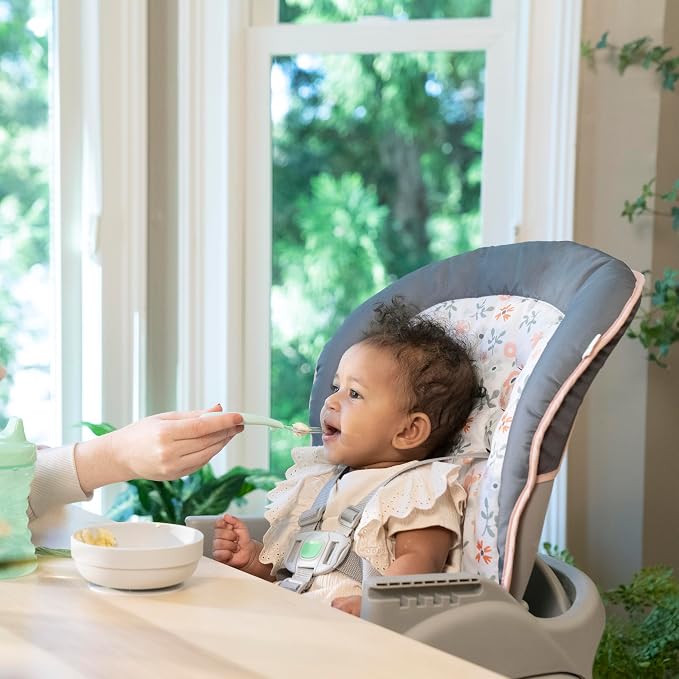 Ingenuity Full Course 6-in-1 High Chair - Baby to 5 Years Old, 6 Convertible Modes, 2 Dishwasher Safe Trays - Milly