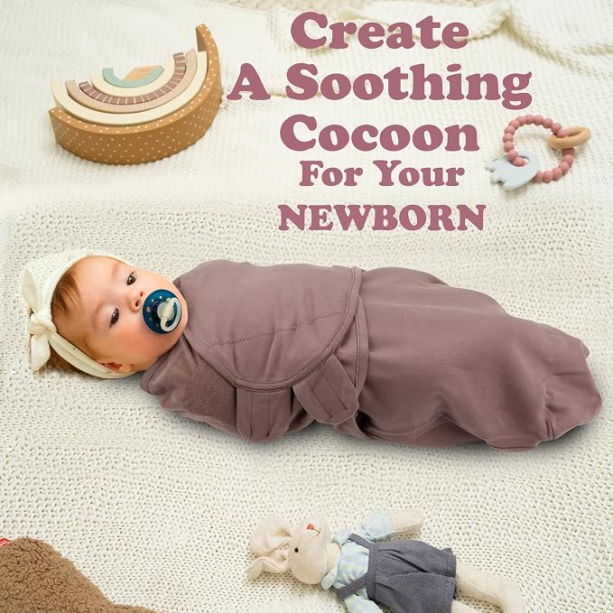 Newborn Swaddle Sleep Sacks - Infant 0-3 Months, Swaddles for Newborns Baby Girls Boys, 100% Organic Cotton Nursery Swaddling Blankets (3-Pack)