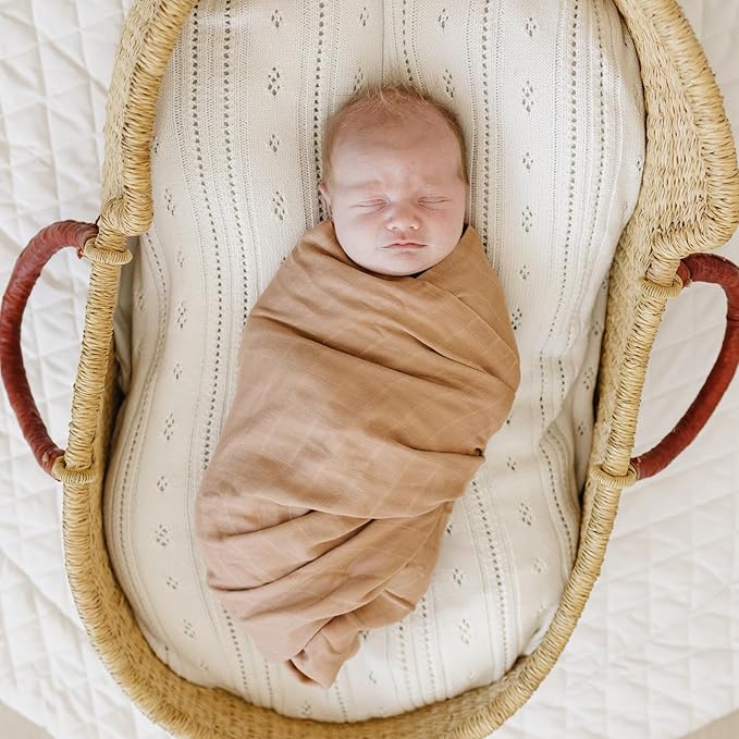Featherhead??100% Cotton Muslin Swaddle Blankets for Baby Girl - Large 47?�x 47??- Pre-Washed, Soft, & Breathable - Newborn Essential & Perfect Baby Registry Gift (4 Pack - Pink Solids)