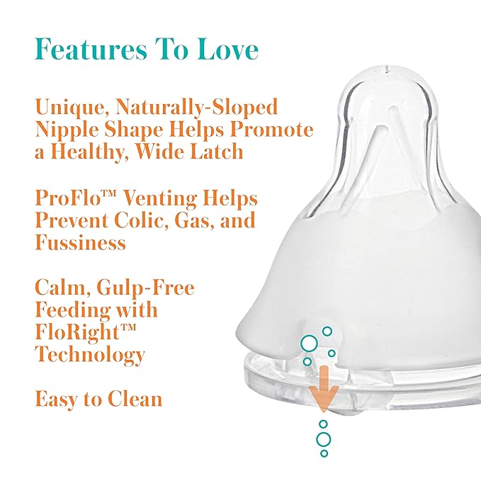 Evenflo Feeding Premium Proflo Venting Balance Plus Standard Neck Baby, Newborn and Infant Bottles - Developed by Pediatric Feeding Specialists - 4 Ounce (Pack of 6)