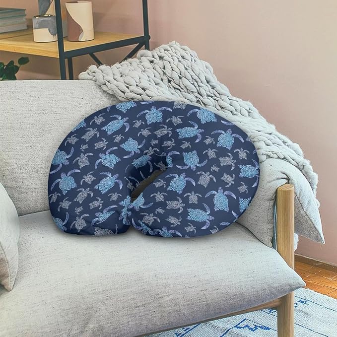 Tribal Turtle Nursing Pillow Cover for Baby Boy Girl Ultra Soft Comfortable Newborn Nursing Pillow Case Easy to Use Pillow Cover Breastfeeding Pillow Slipcover