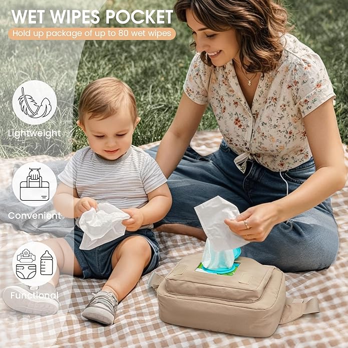 G4Free Small Diaper Bag for Baby Girl and Boy, Mini Sling Diaper Bag Fanny Pack with Portable Changing Pad