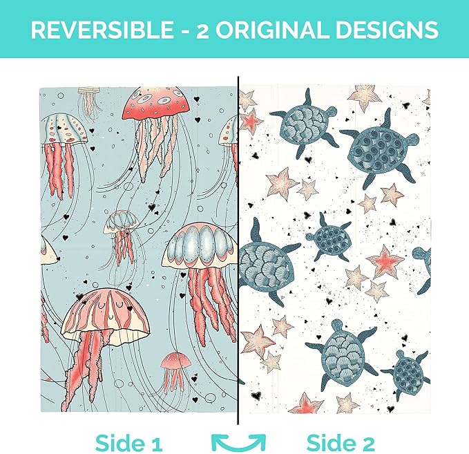 JumpOff Jo Foldable Foam Play Mat ??Large Waterproof Baby & Toddler Activity Floor Mat, Double-Sided 70 x 59 Inch Play Surface