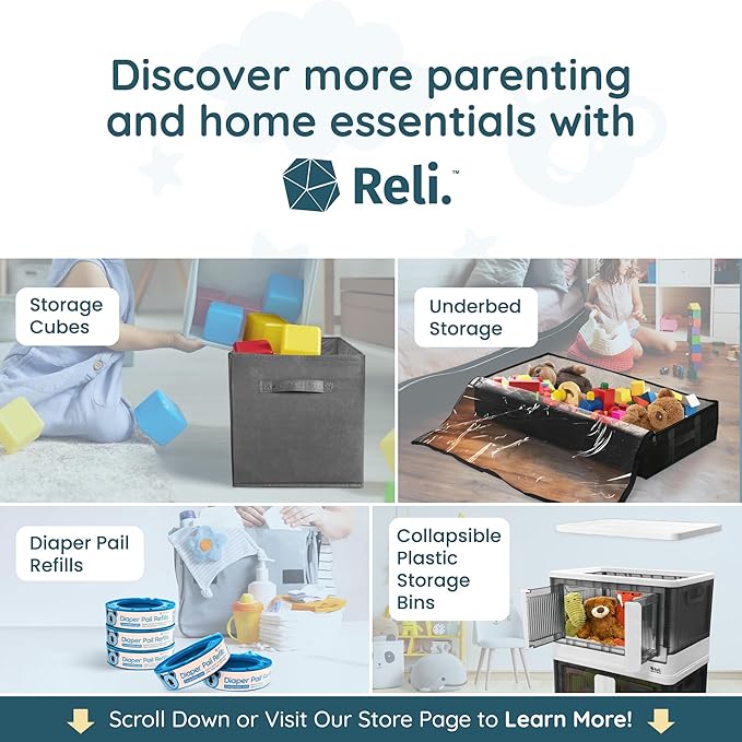 Reli. Disposable Changing Pads for Baby (55 Pack) | Disposable Diaper Changing Pads, 13" x 18" | Super Absorbent, Leak-Proof Liners | Waterproof, Quick Dry Underpads (Blue/White)