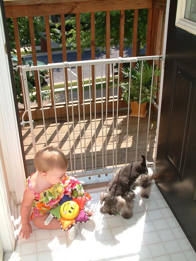 Cardinal Gates MG25 Duragate Baby Gate - Adjustable Dog Gate - Steel Safety Gate for Kids & Pets - 26.5 to 41.5 Inches Wide - Taupe