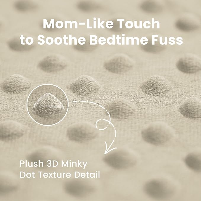 Baby Floor Play Mat for Playpen, Extra Thick 65x50 Inches Padded Mat with Ultra Soft 3D Minky Dot & Removable Washable Cover, Non-Slip & Safe for Crawling,Tummy Time,Infant/Toddler (Beige)
