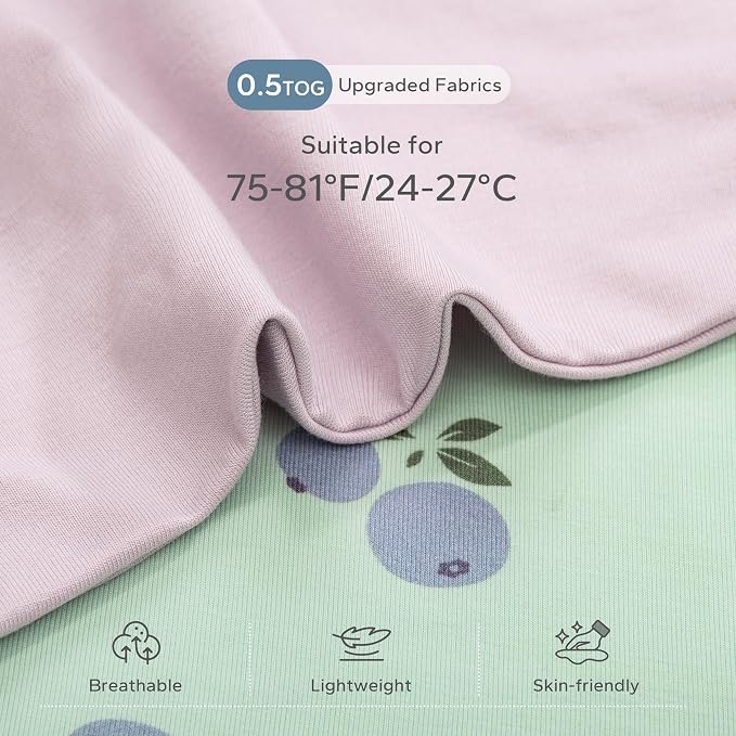 ZIGJOY Shark-Fin Transition Swaddle for Newborn - 0.5 Tog Rayon Made from Bamboo Sleep Sack Baby Swaddle Blanket with 2-Way Zipper, Hemp Grey