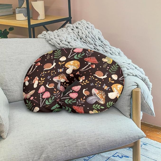 Baby Nursing Pillow Cover, Mushroom Breastfeeding Pillow Cover Boys Girls, Nursing Pillow Case for Newborn Nursing Pillow Slipcovers for Breastfeeding Moms