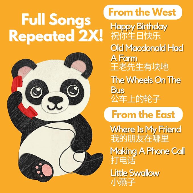 Bao Bao Learns Chinese Vol. 3 — Interactive Sound Book for Toddlers 1-3, Bilingual English Mandarin Songs & Music, Talking Board Book, Musical Toy Gift for Babies & Kids