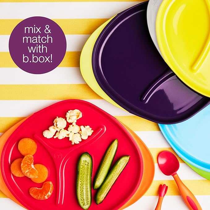 b.box Toddler Cutlery Set: Patented FLORK??Designed Fork, Spoon & Travel Case, Easy Grip Handles, Dishwasher Safe, BPA Free (Strawberry Shake)
