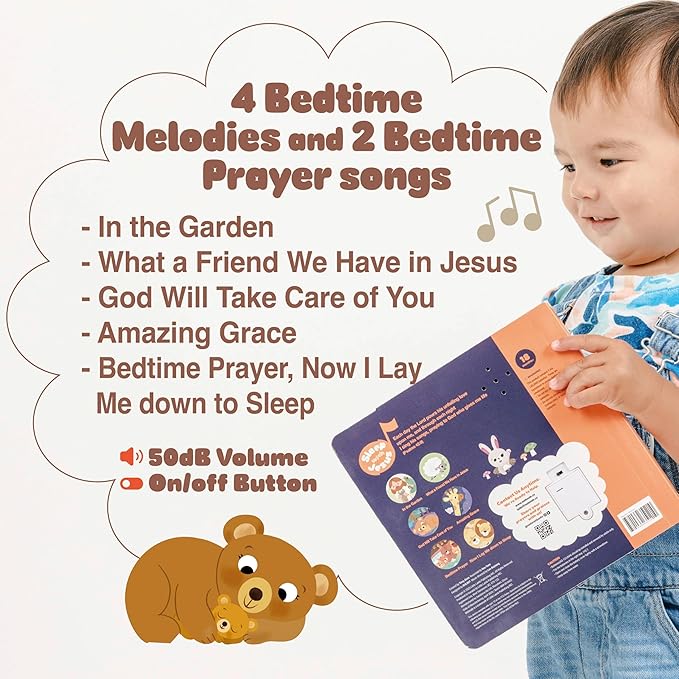 Sleep with Jesus ??4 Hymn Melodies and 2 Prayer Songs, Bedtime Music Books for Toddlers, Lullabies for Babies, Prayer Book for Little Ones, Religious Gift Idea- New Year, Baptism Gifts