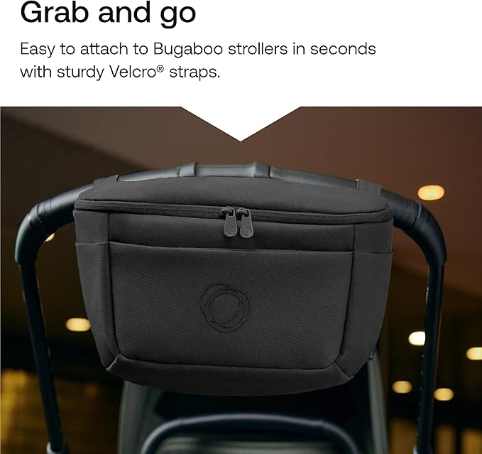 Bugaboo Organizer - Compact Size Multipocket Diaper Bag -Compatible with Any Stroller - Attaches to The Handlebar - Cocoa Brown