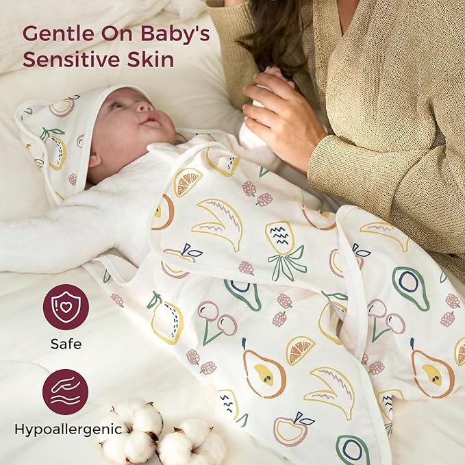 Momcozy Baby Towel with Hooded - Ultra Soft & Absorbent Large Bath Towel Set for Comfort & Gentle on Baby's Skin - Shower Gift & Bath Essential & Baby Registry Search for Newborn,Infant,Toddler,Kids