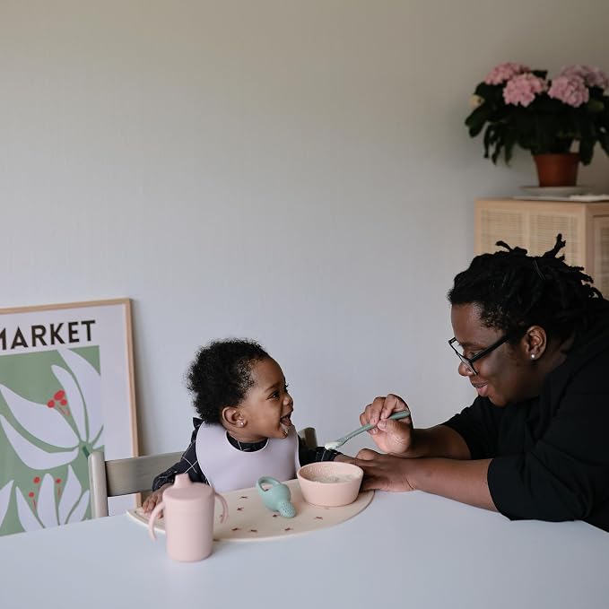 mushie Silicone Placemat for Kids | BPA-Free Non-Slip Design (Crowns)