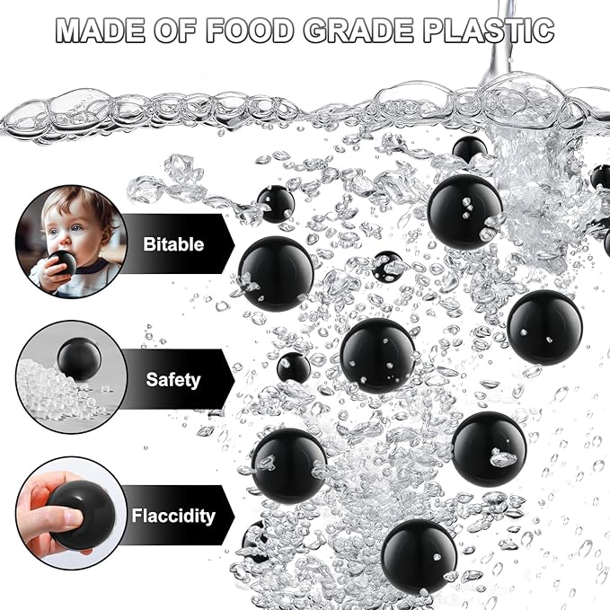 Clear Ball Pit Balls - Crush Proof Plastic Toy Balls for Boys and Girls