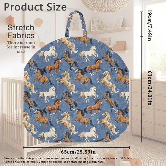 Printed Horse Nursing Pillow Cover for Breastfeeding Pillows Breastfeeding Pillow Slipcovers for Baby Boys & Girls Ultra Soft Infant Nursing Pillowcase for Newborn