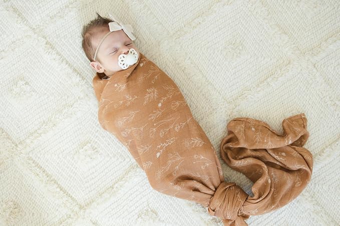 LEYL&ARI Muslin Swaddle Blanket | Receiving Wrap for Baby Boy Girl | Gender Neutral Newborn Essentials (Wildflowers)