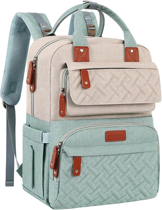 Legestori Diaper Bag Backpack, Baby Diaper Bag for Girls Boys, Multipurpose Baby Backpack for Women, Large Baby Essentials Travel Bag with Insulated Pockets and Stroller Straps