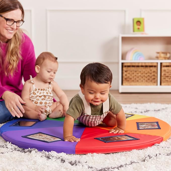 ECR4Kids SoftZone Picture Me Folding Activity Play Mat, Daycare Essentials, Assorted