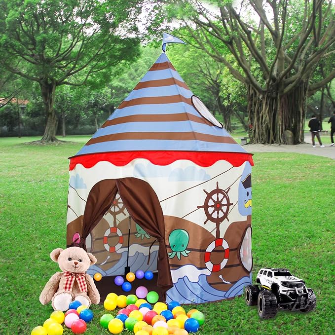 Play Tent for Kids Castle for Children Boys and Girls Viking Pattern Pop up Tent As