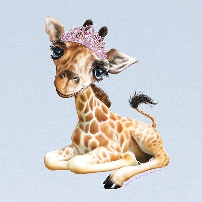 CafePress PD Moreno's Giraffe Wearing A Tiara Baby Blanket, Super Soft Newborn Swaddle