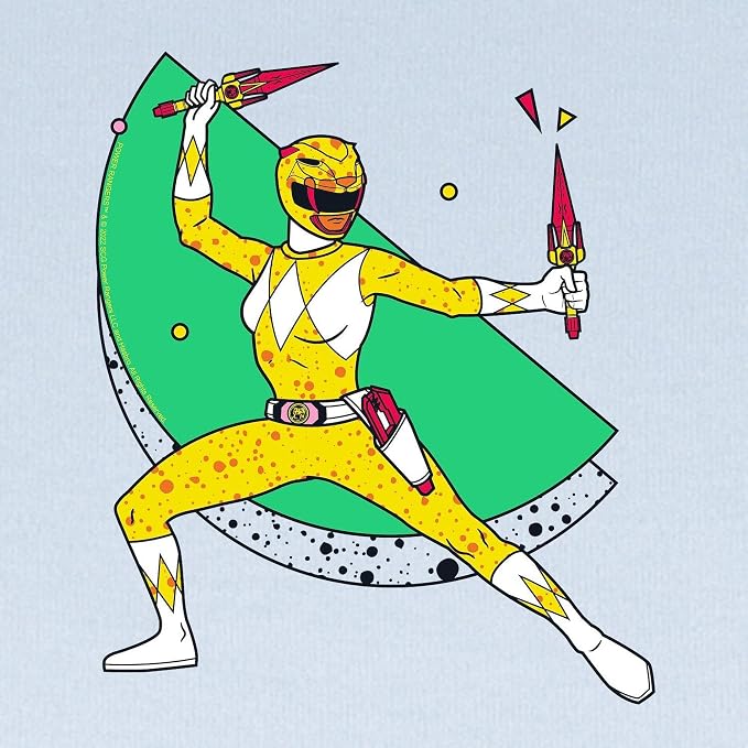 CafePress Power Rangers Yellow Ranger with Dagg Baby Blanket, Super Soft Newborn Swaddle