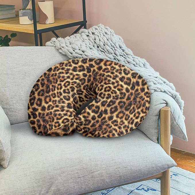Leopard Print Baby Breastfeeding Pillow Cover Nursing Cover for Newborn Girls Boys Super Soft and Comfortable for Home, 1 Pack