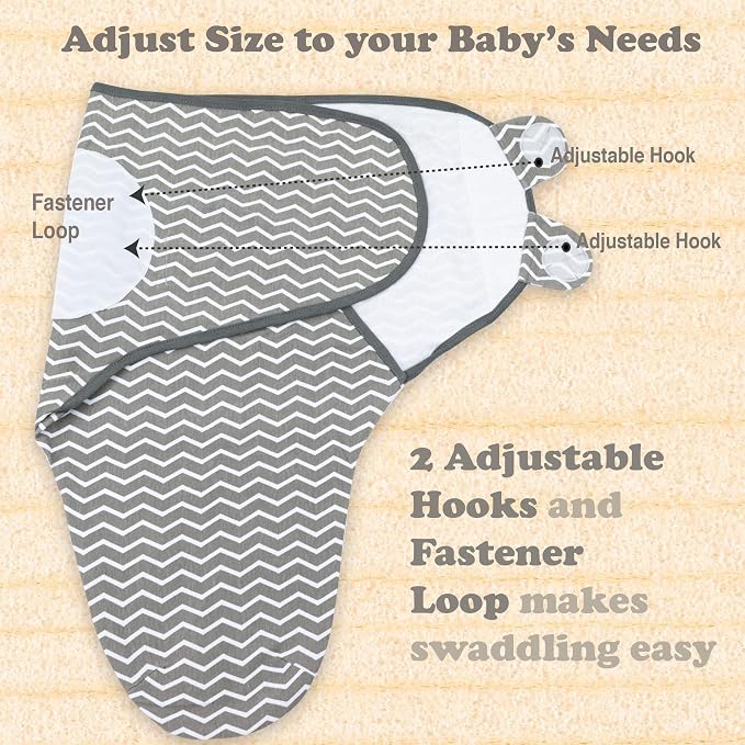 Swaddles for Newborns – 3-Pack Infant Swaddles 0-3 Months – Adjustable Swaddle Sleep Sack – Soft Organic Cotton Baby Wrap for Safe & Cozy Sleep (Galaxy)