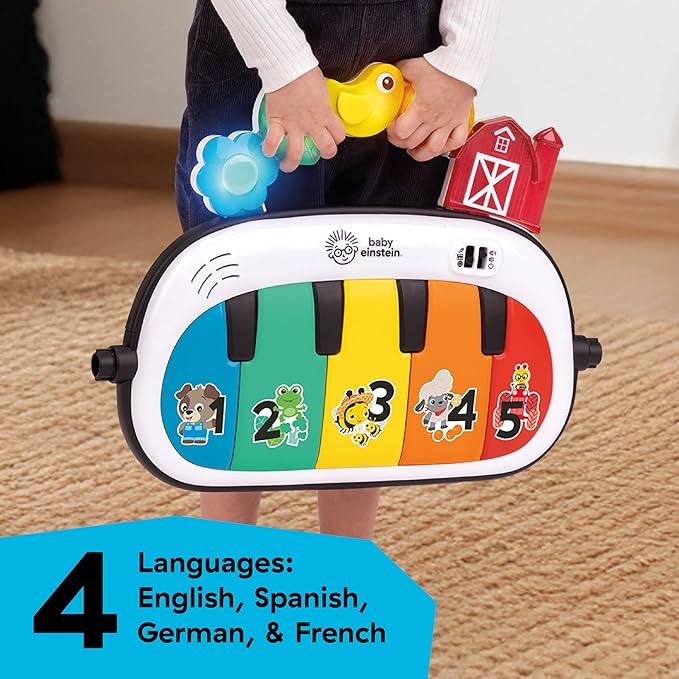 Baby Einstein Farm Explorers 4-in-1 Kickin??Tunes Musical Meadow Music & Language Discovery Gym, Ages 0 Months and Up