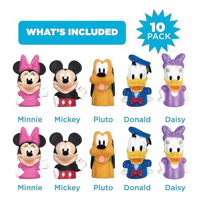 Disney Mickey Mouse & Friends 10 Piece Finger Puppet Set ??Party Favors, Educational Play, Bath & Pool Toys, Beach Games, Finger Puppets, Playtime Activities