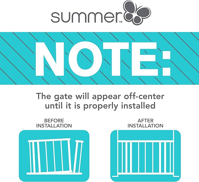 Summer Infant Anywhere Decorative Walk-Thru Pet and Baby Gate, 28??- 42.5??Wide, 30" Tall, Pressure Mounted, Insall In-between Rooms and Doorways, Walnut Wood with Metal Charcoal Accents